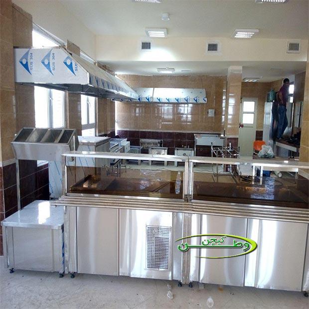 خط کامل سلف سرویس استیل غذاخوری رستوران